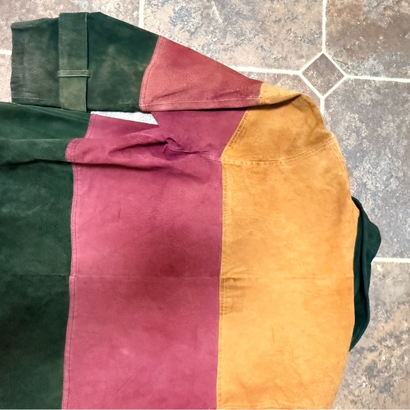 Ganni Colorblock Jacket in Green, Purple, and Tan - Picture 10 of 10